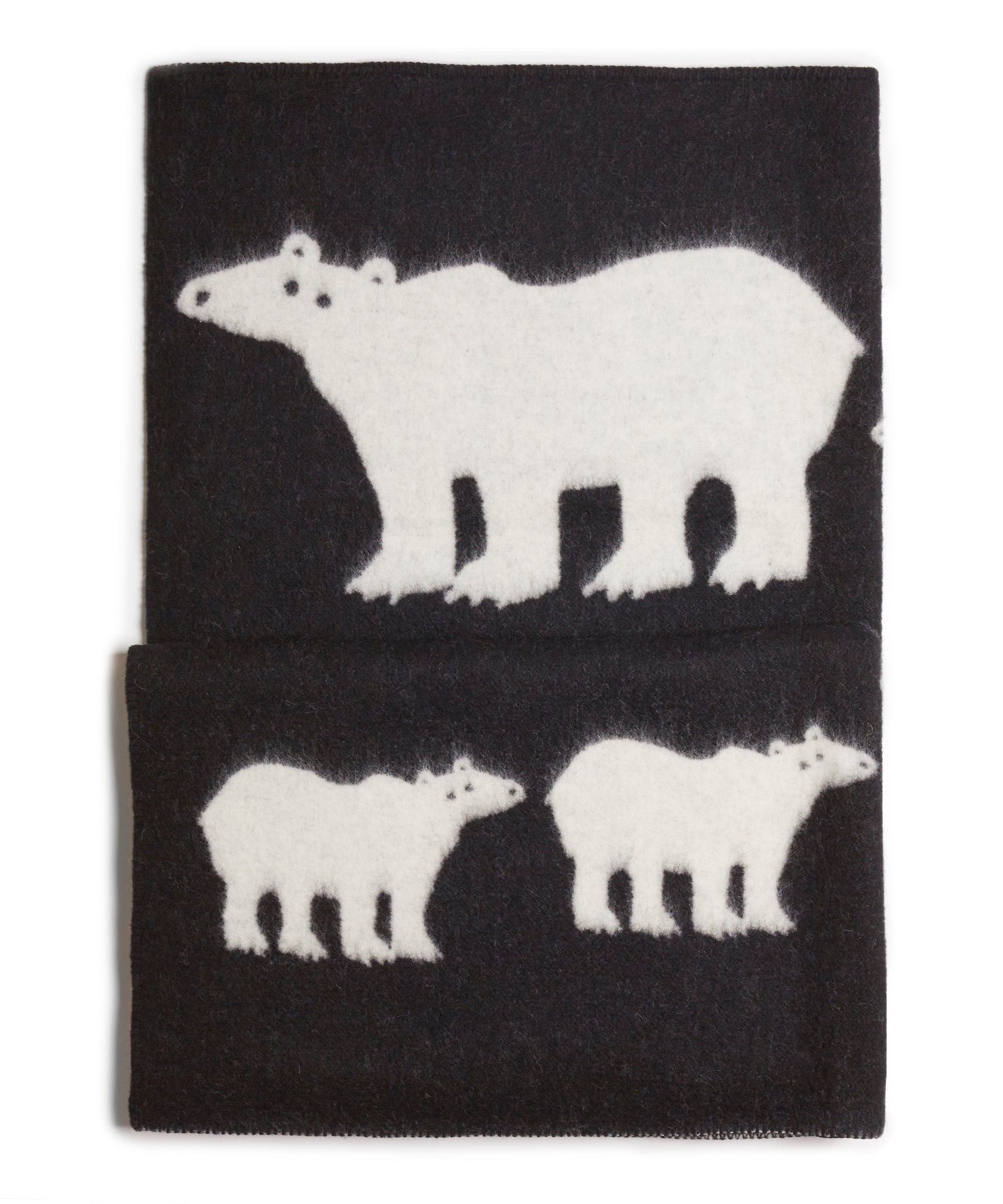 Polar Bear Blanket White Black By Klippan IRORI Store