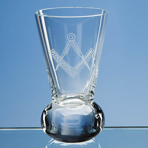 Engraved Masonic Firing Glass