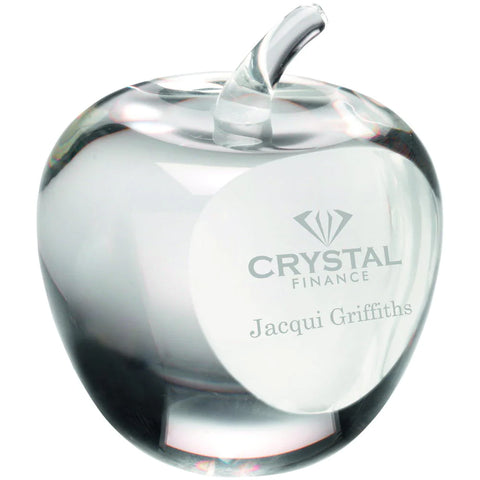 Engraved Apple Shaped Paperweight