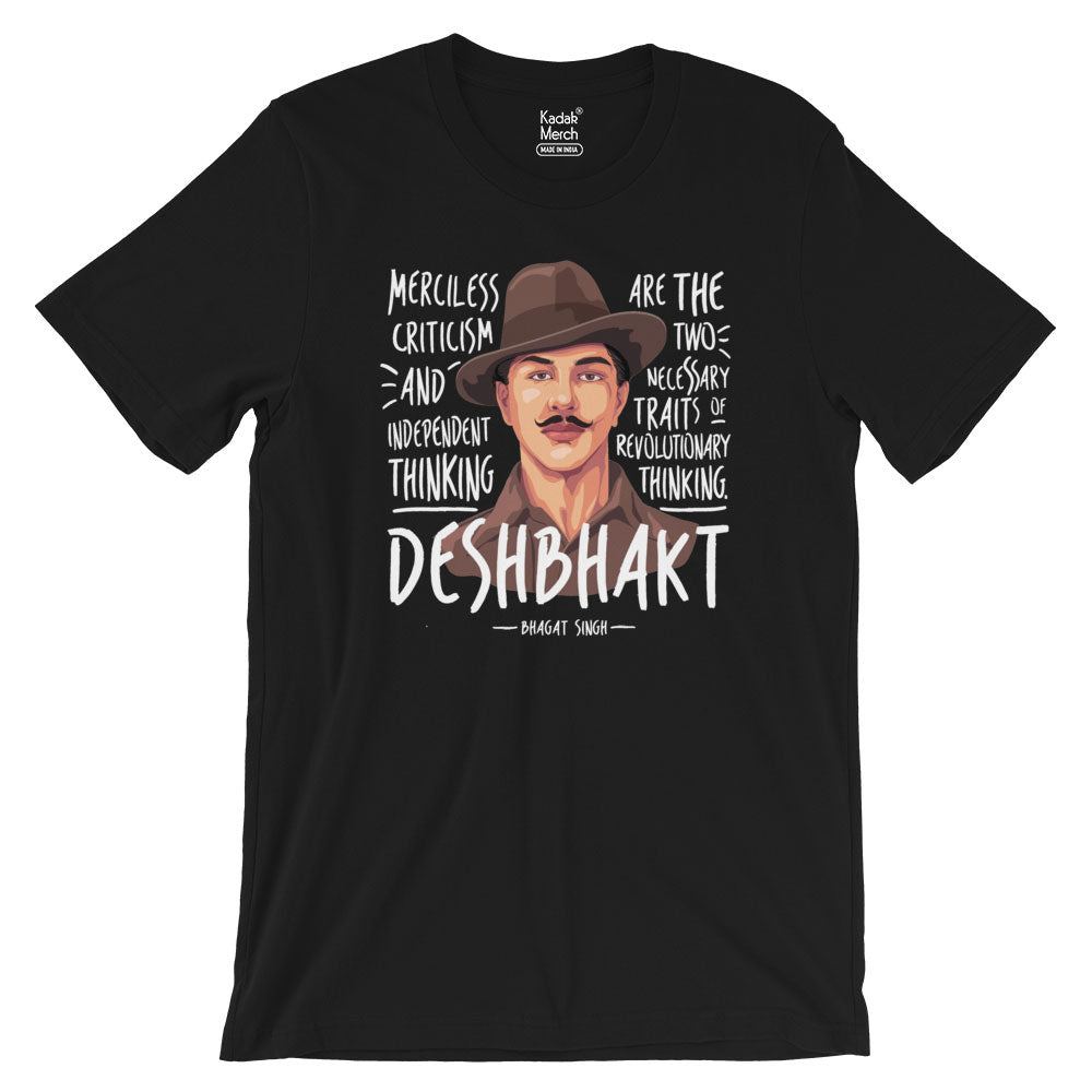 bhagat singh t shirt black