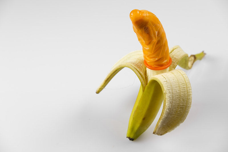 Banana wearing a condom