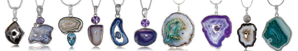 Agate necklaces