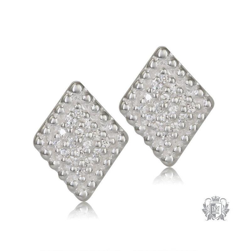 diamond shape stud earrings