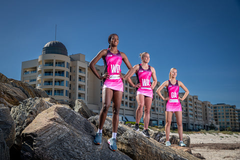 Adelaide Thunderbirds renew apparel and merchandise partner, Valour Sport. Thunderbirds show off their new on court dress design as partnership renewal announced.