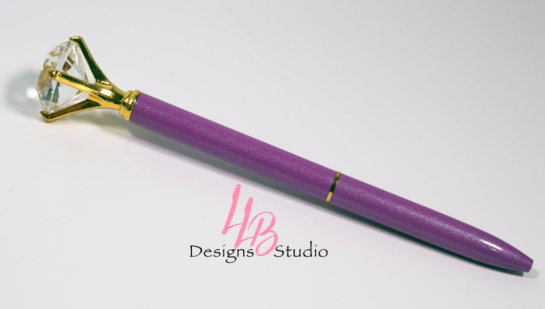 Stationary Pen | Neon Green Diamond Pen | Black Ink | SKU # PEN07