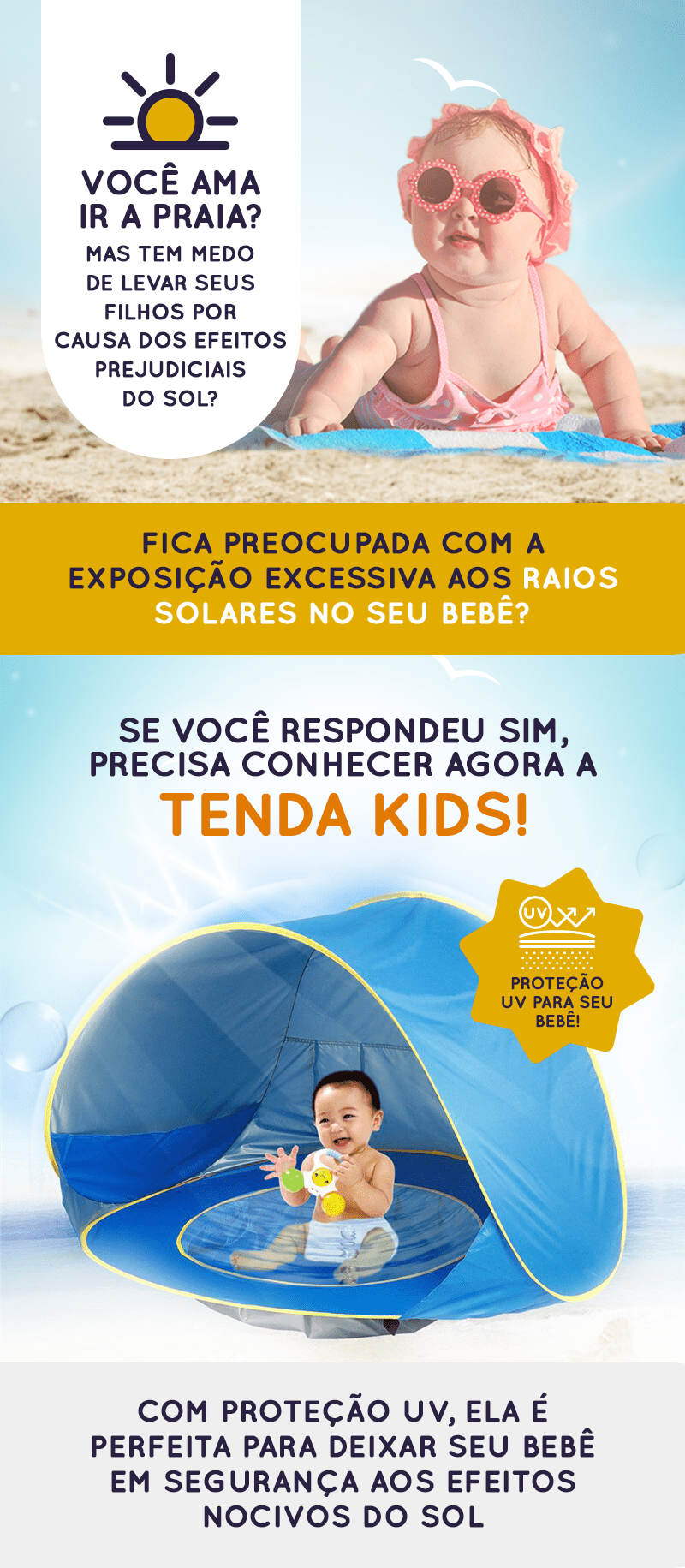 Baby Tent with UV Protection - Tenda Kids