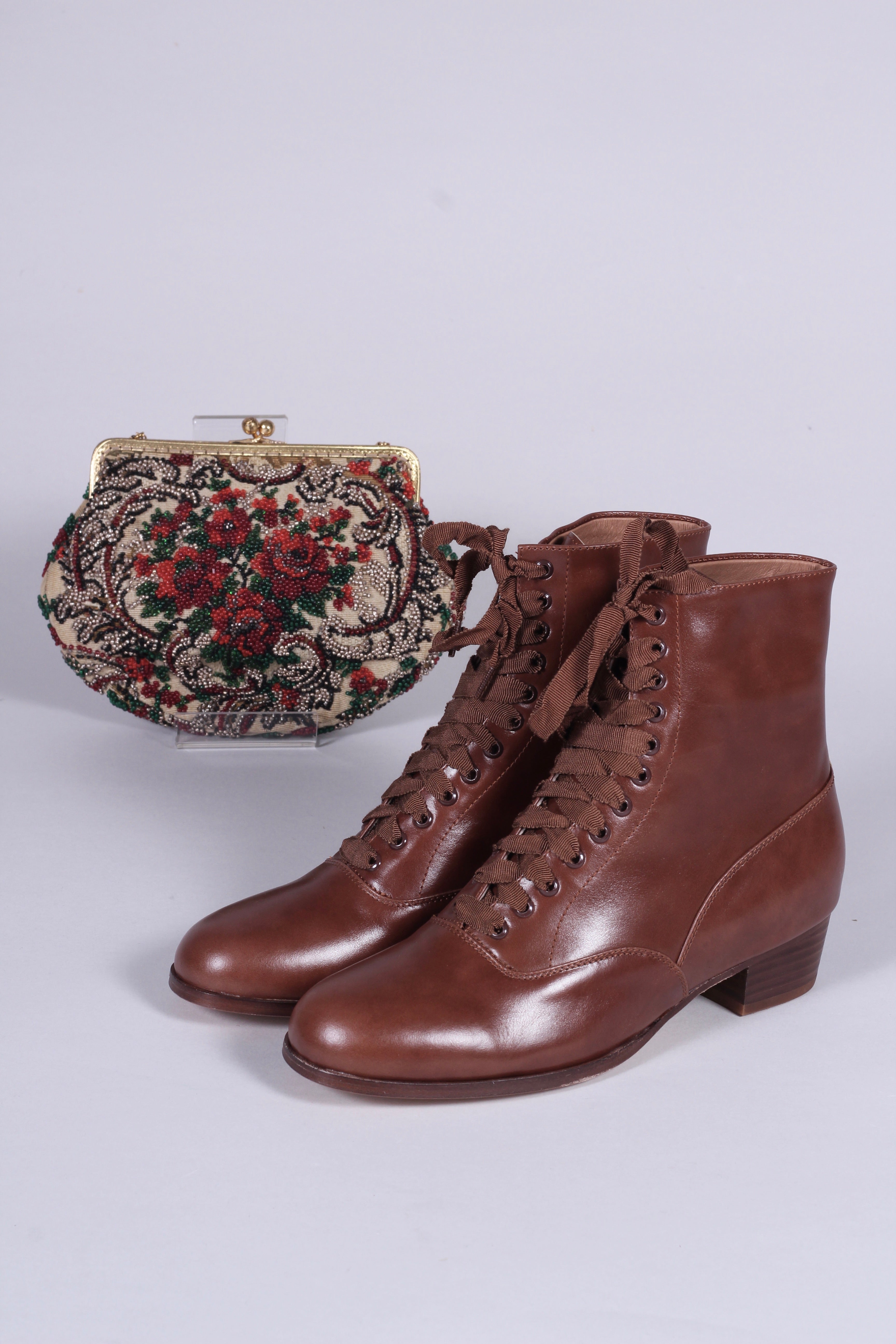 korrelat aborre interval 1920'er / 1930'er vintage style læderstøvler - Brun - Britta – Vintage  Divine
