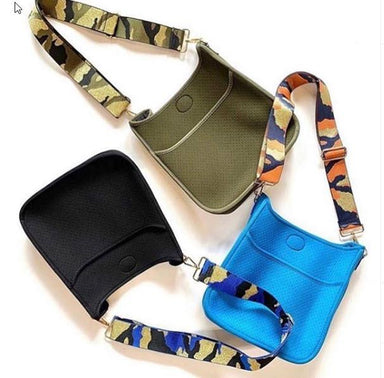 Ahdorned Metalic Strip Camo Crossbody Guitar Strap