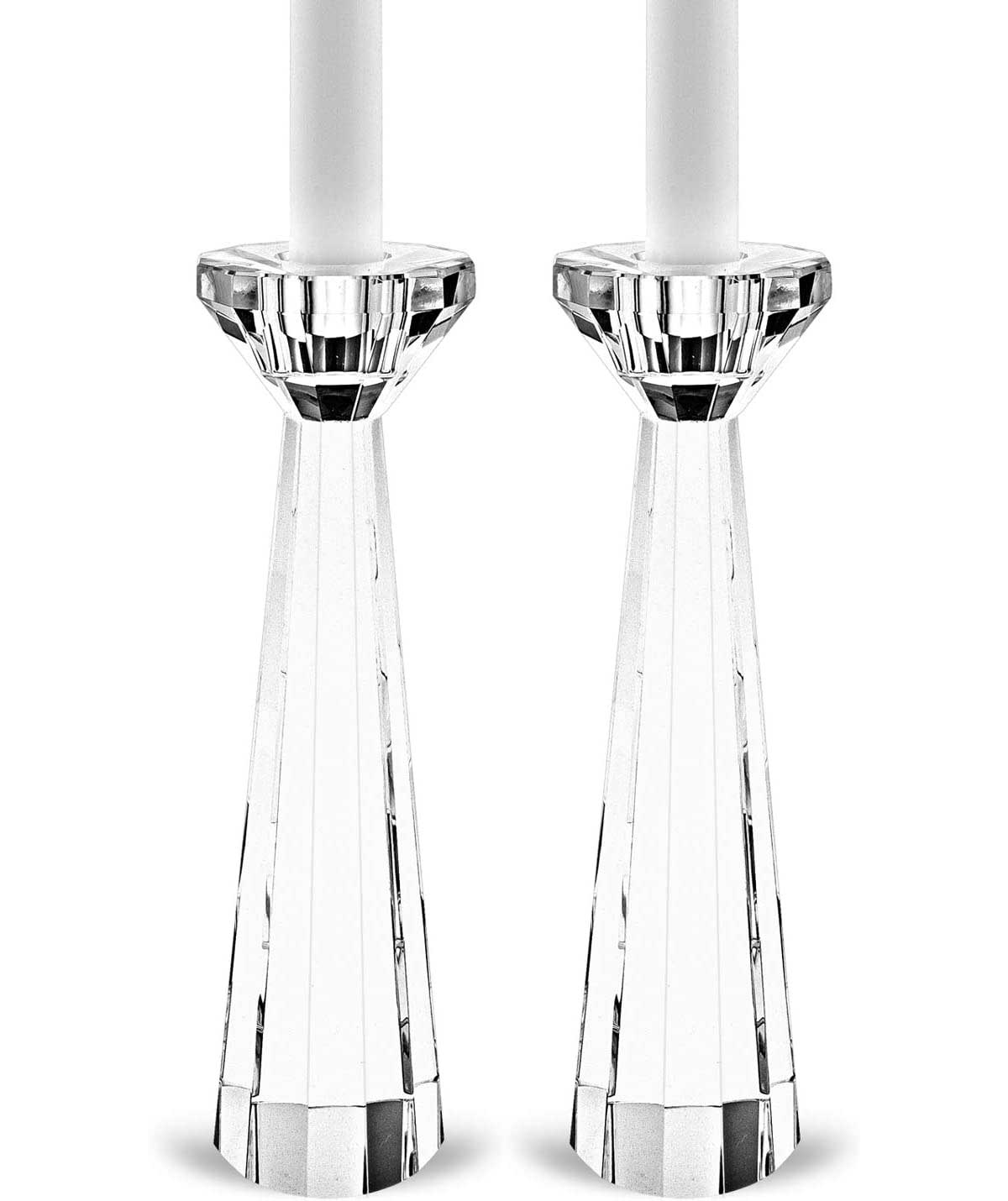 Badash Crystal YD374 PARK AVE PAIR H9 in. CANDLEHOLDER