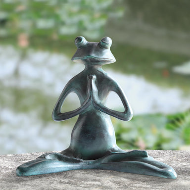 Relaxed Yoga Frog Garden Sculpture — ShopTheAddison