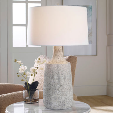 ROSA MODERN BLUSH PINK GLASS CRYSTAL BASE 29 TABLE LAMP UTTERMOST 30144 