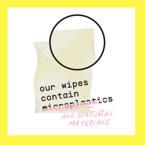 Our wipes contain all natural materials