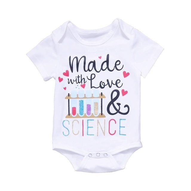 made with love and science onesie