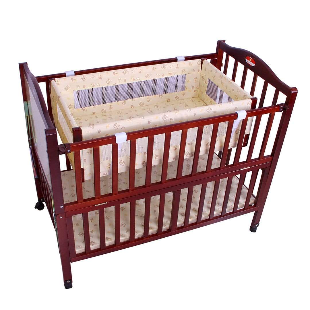 Baby Wooden Bed With Cradle Mosquito Net Kidsbies Com