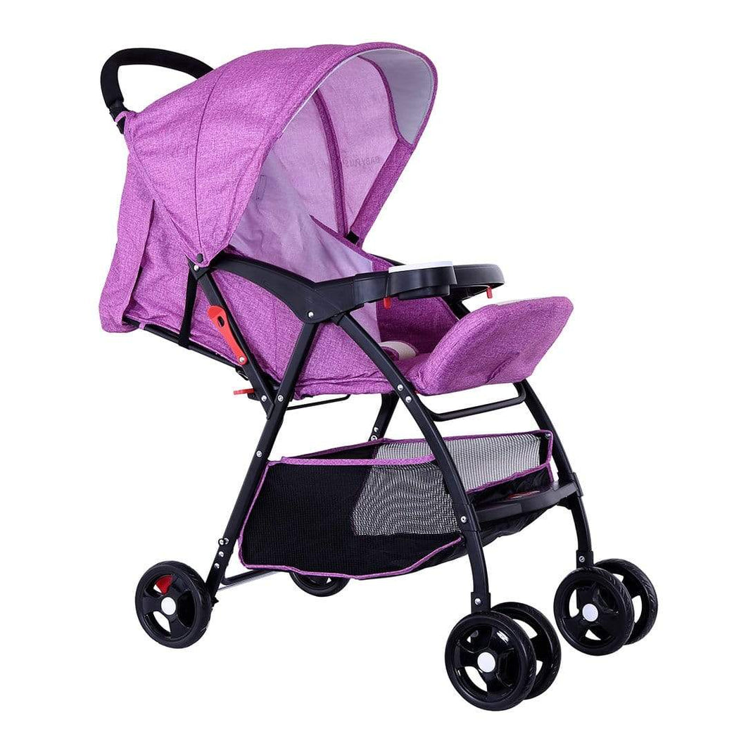 purple stroller