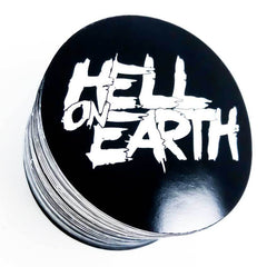 die cut hell on earth stickers rounded
