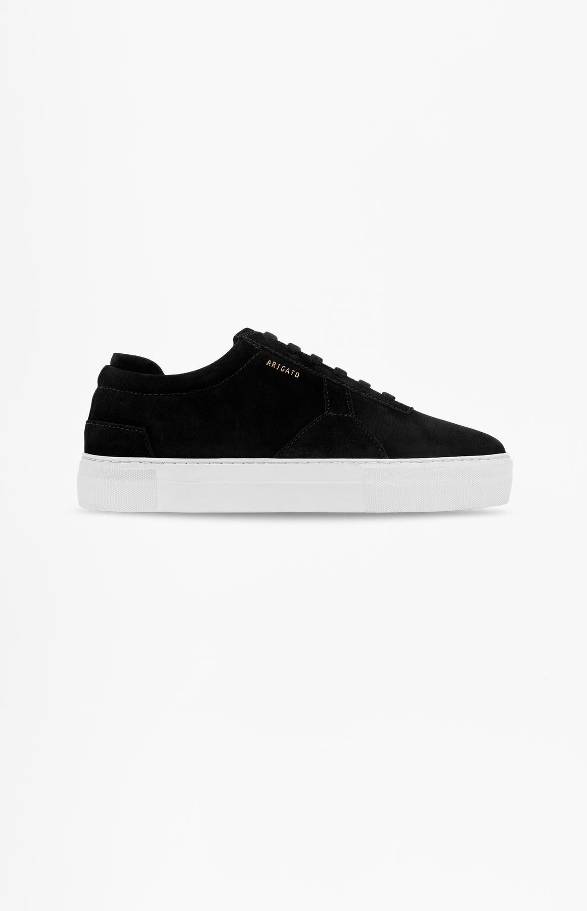 Platform Sneaker - Black Suede Leather 