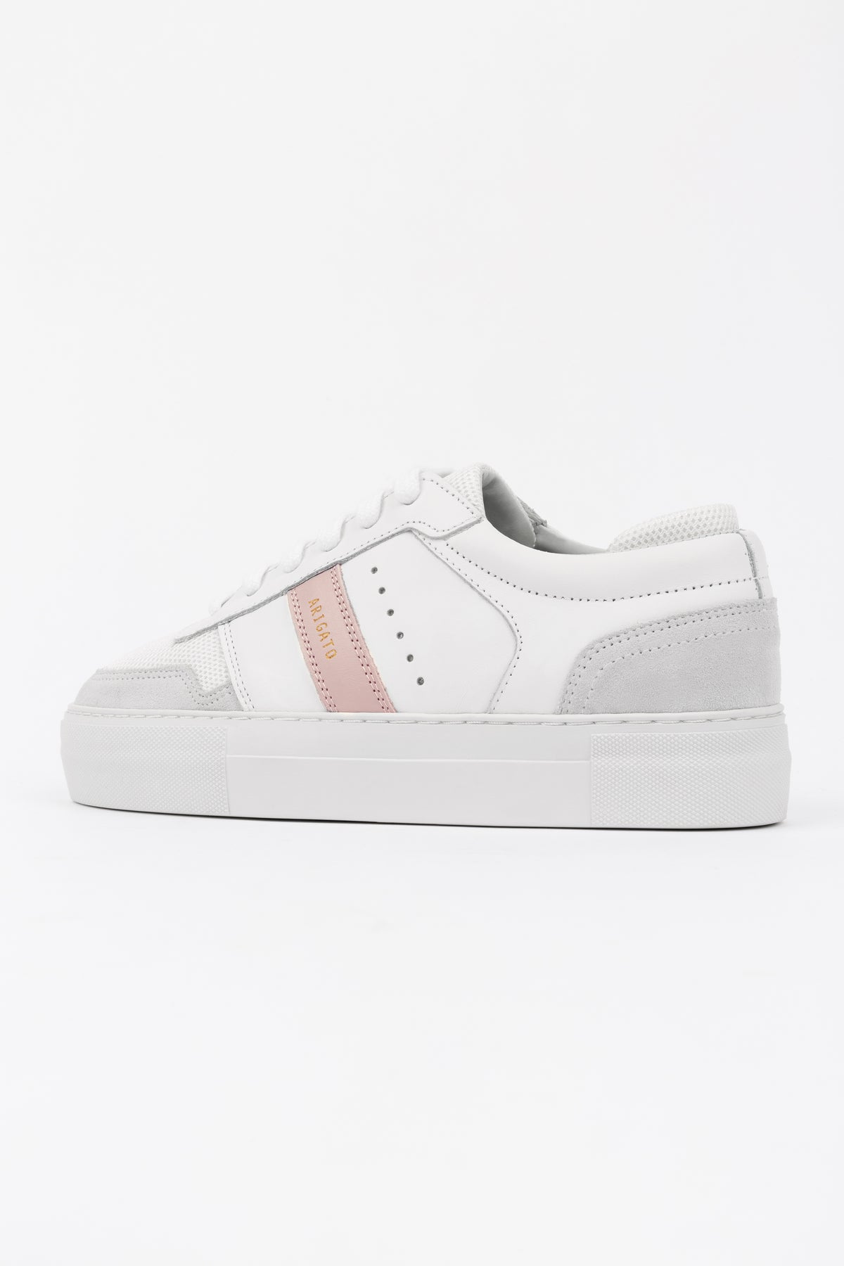 platform leather white sneakers