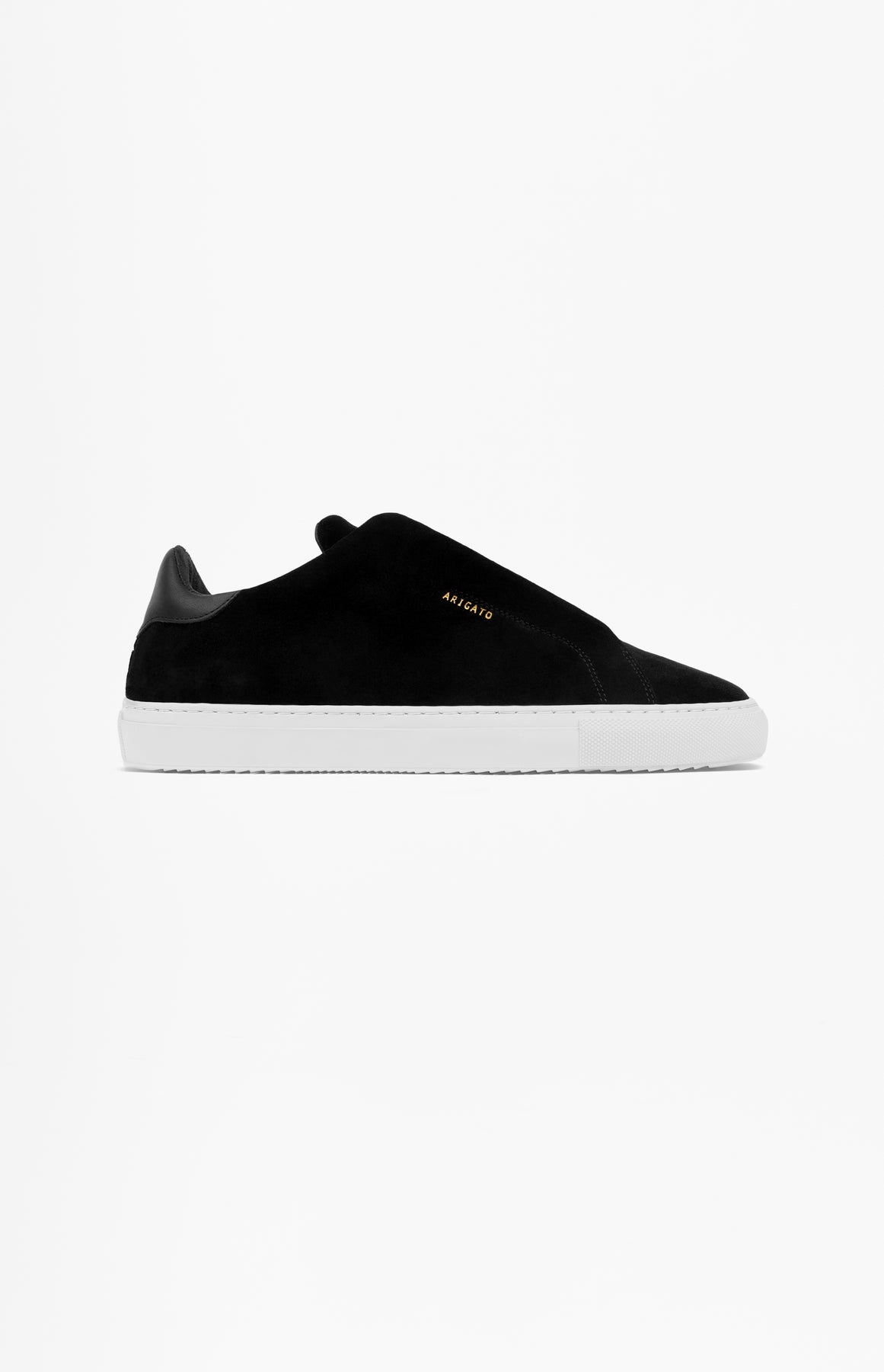 clean 90 zip sneaker black suede leather