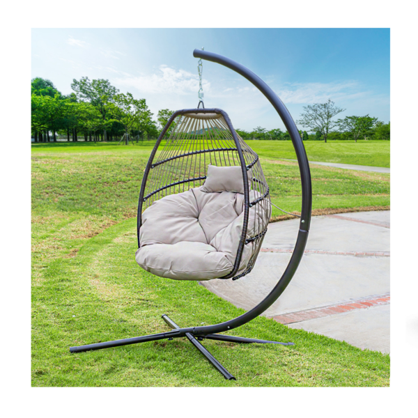 Outdoor Hanging Lounge Egg Style Swing Chair (3 Colors)
Via Walmart