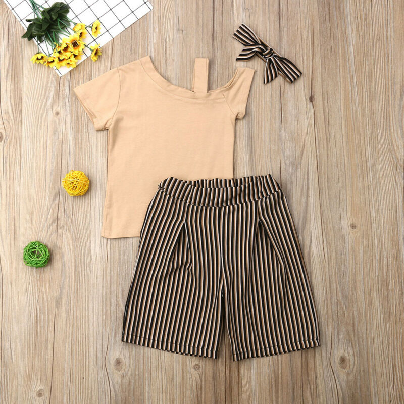 Baby Girl Corrine Cold Shoulder Outfit for Summers - MoonBun