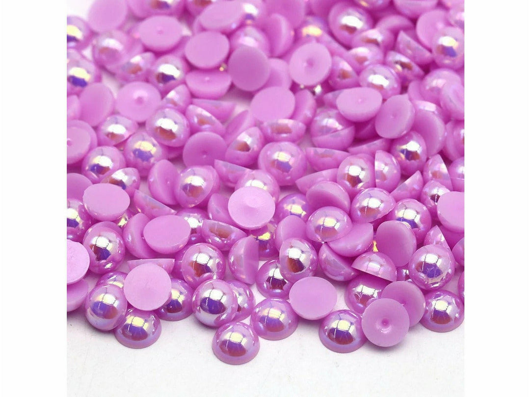 Flatback Pearls for Crafts, 50g Mix Pink Purple White Half Pearls for  Crafts, Mixed Size 3/4/5/6/8/10mm Flatback Half Round Pearls for Craft  Tumbler
