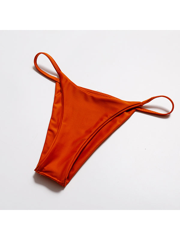 Solid Color Sexy Thong Split Bikini Bellechloe 