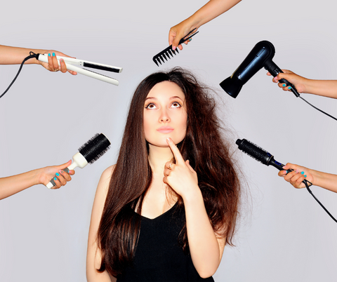 Hair-stress-hot-iron-styling-brush-damaged-flatiron-stylist