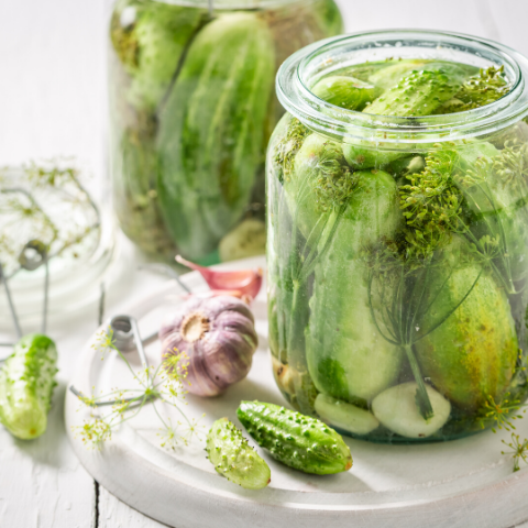 Pickles, top natural probiotic fermented foods.