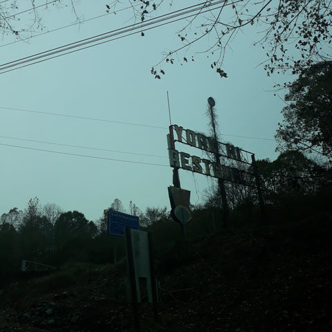 York Hill Sign Yadkin River