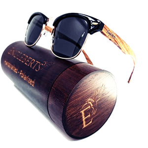 walnut wood sunglasses with wooden case