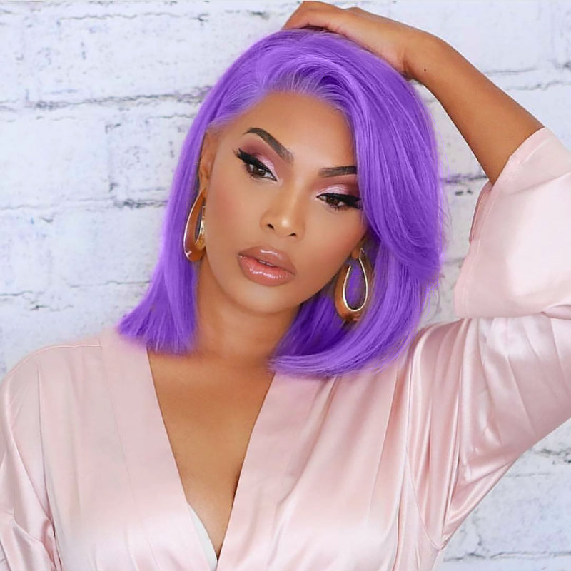 lilac wig real hair