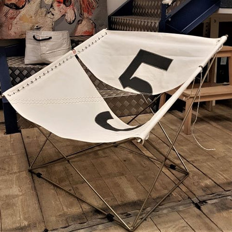 armchair made of recycled sail