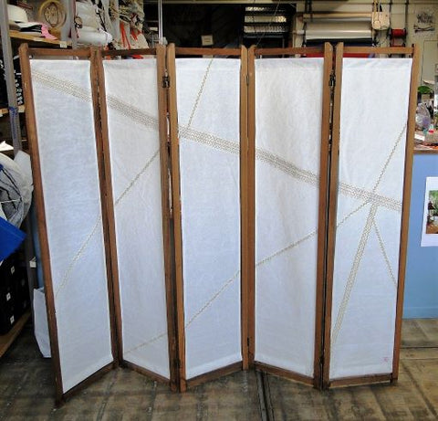 screen made of recycled ship's sail