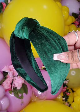 Velvet Green Headband