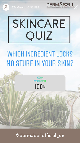 Which ingredient locks moisture in your skin | Sodium Hyaluronate | DERMABELL