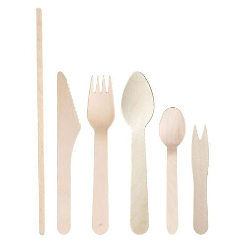 Wooden Birchwood Cutlery Sustainable and Economically Friendly