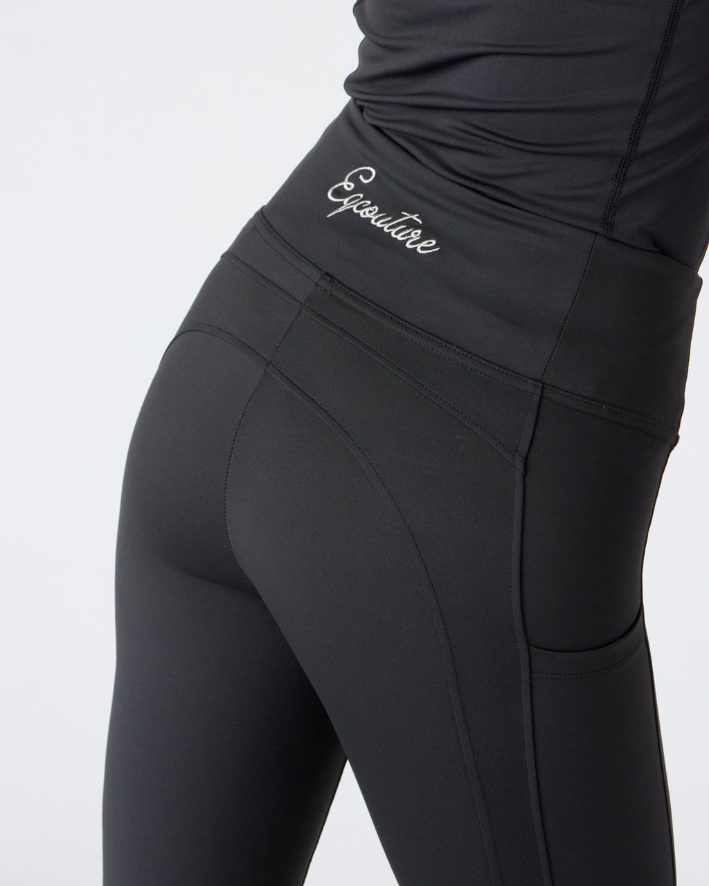 Gym / Riding Leggings / tights with phone pockets - Eqcouture GREY