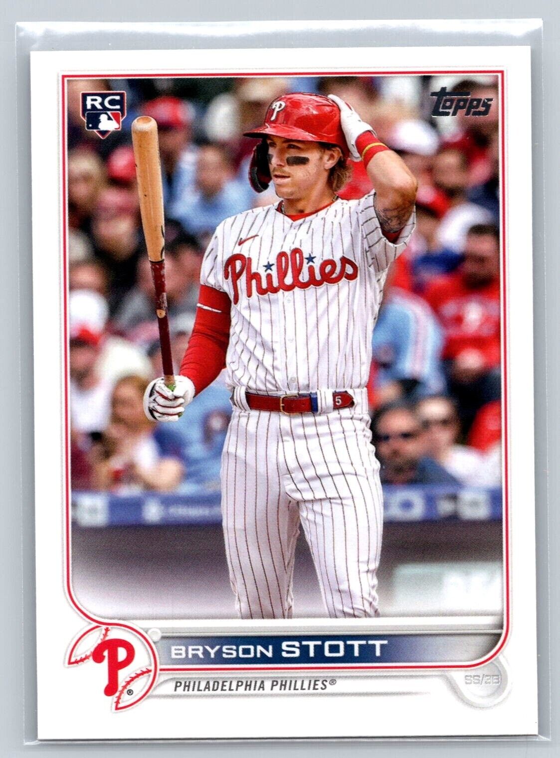 Bryson Stott 2022 Topps Update Series Royal Blue Rookie Card #US255  Philadelphia Phillies