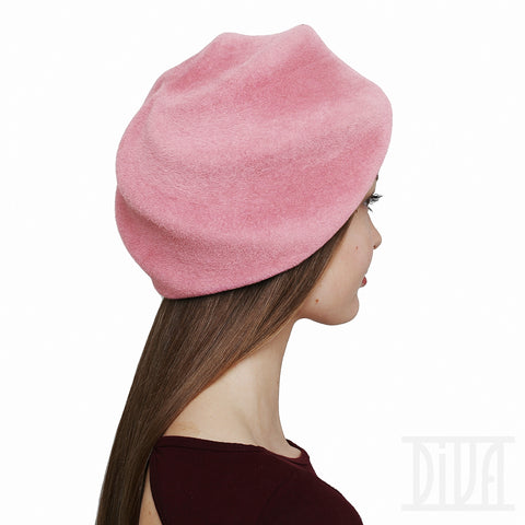 pink felt beret