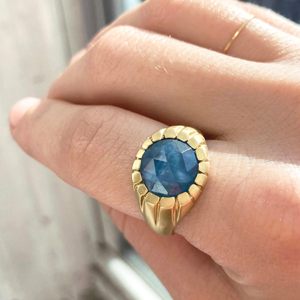 Aquamarine Signet Ring