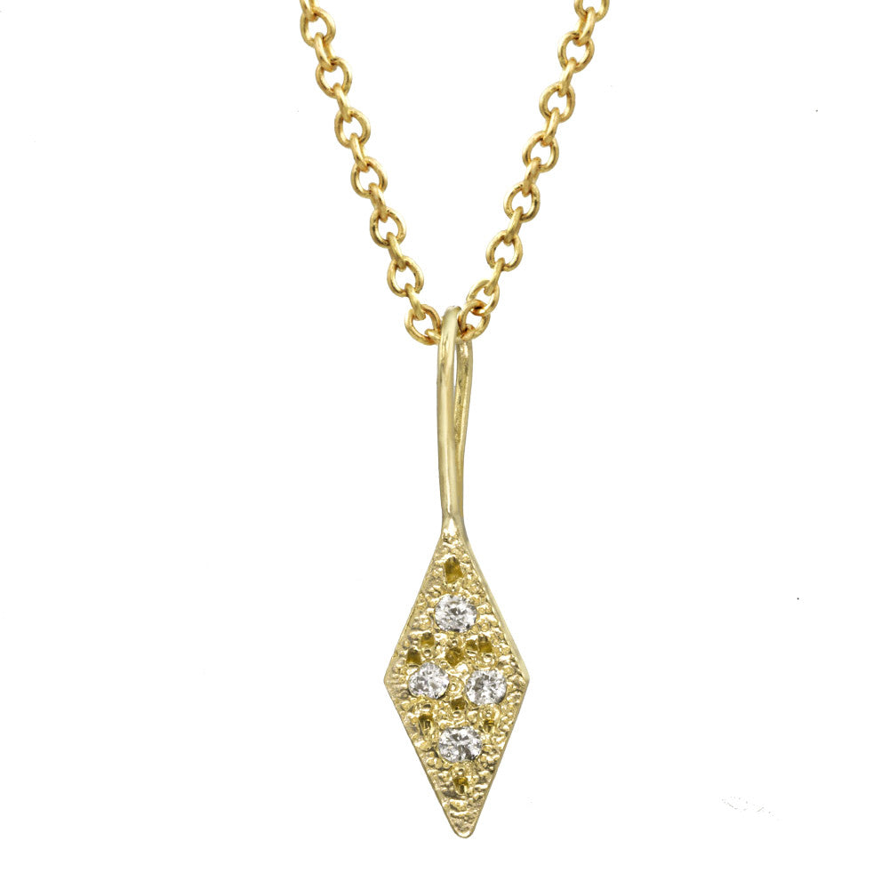 Small Frosted Diamond Necklace | Rebecka Froberg