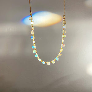 Square-Tablet Opal Necklace
