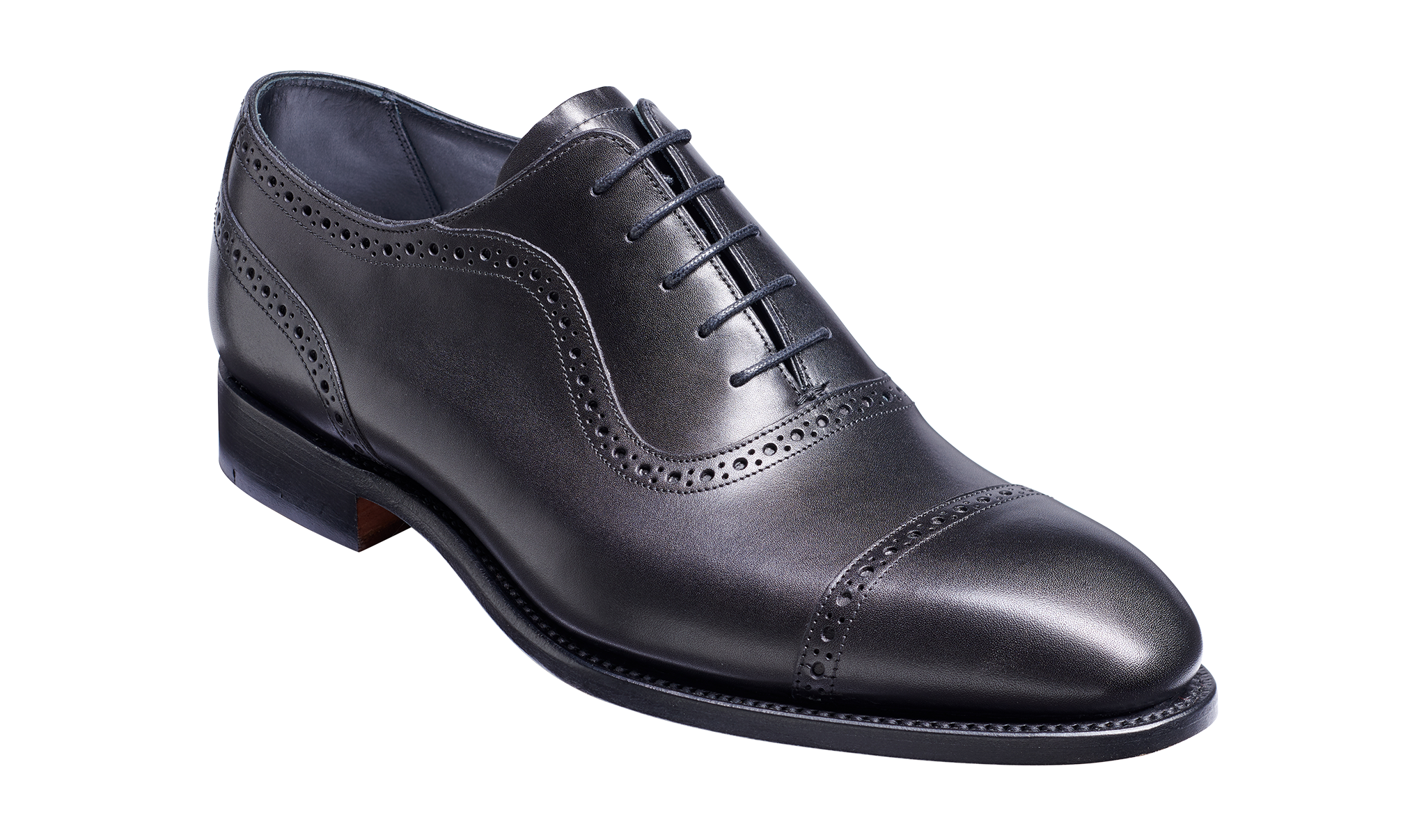 Newmarket - Black Calf | Mens Oxford Brogue| | Barker Shoes USA