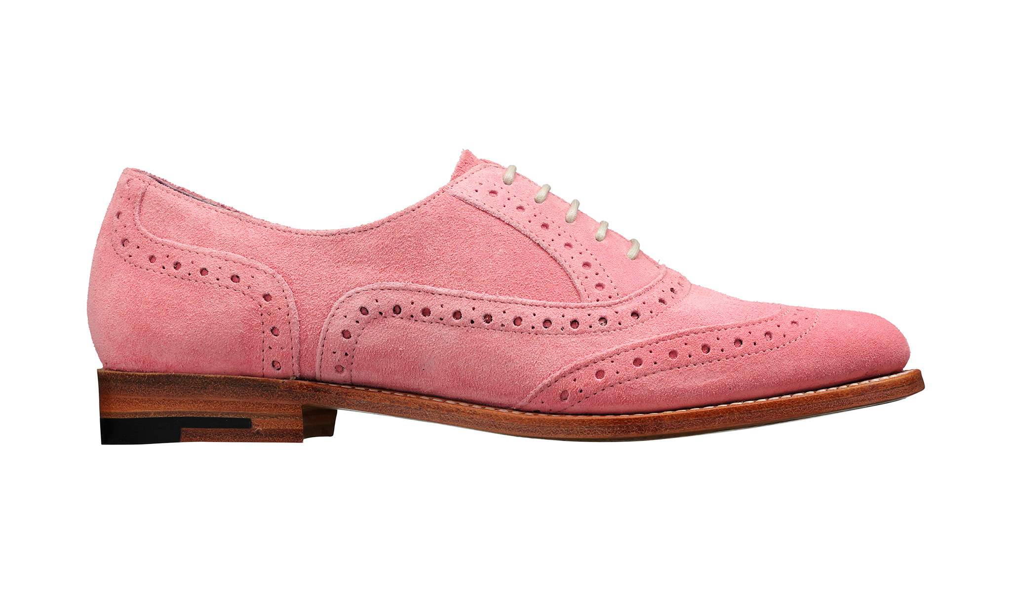 Freya - Pink Suede | Womens Brogue 