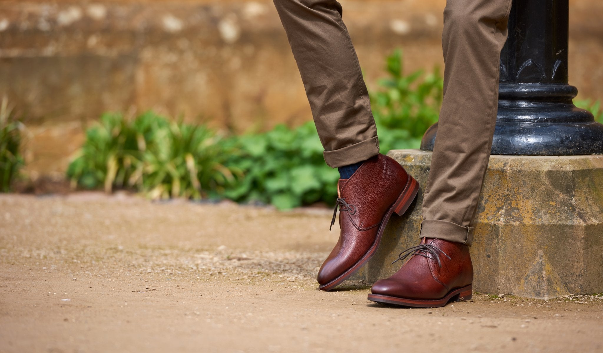 Orkney - Cherry Grain | Mens Chukka 