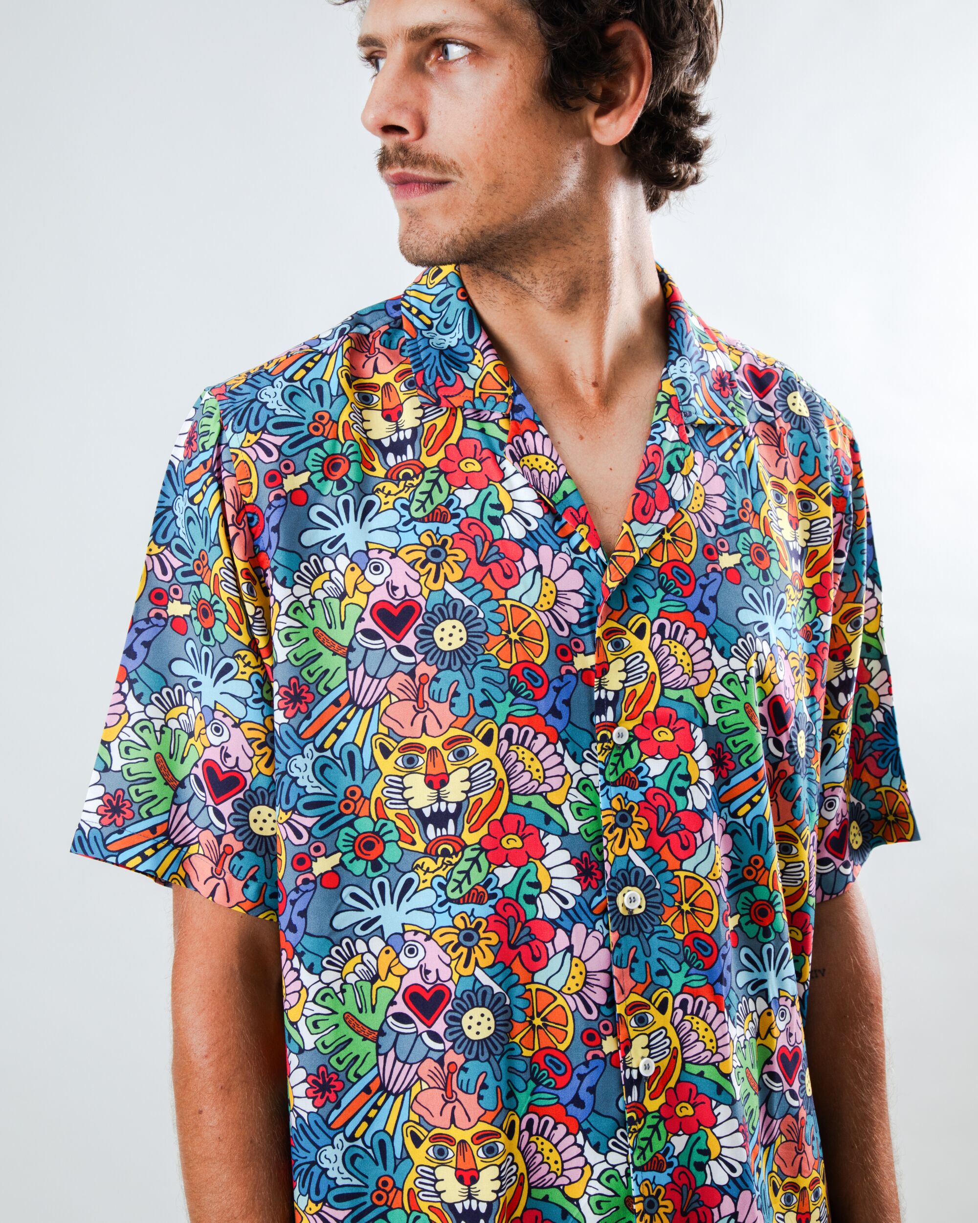 Product image for Asis Percales Tutti Frutti Aloha Shirt