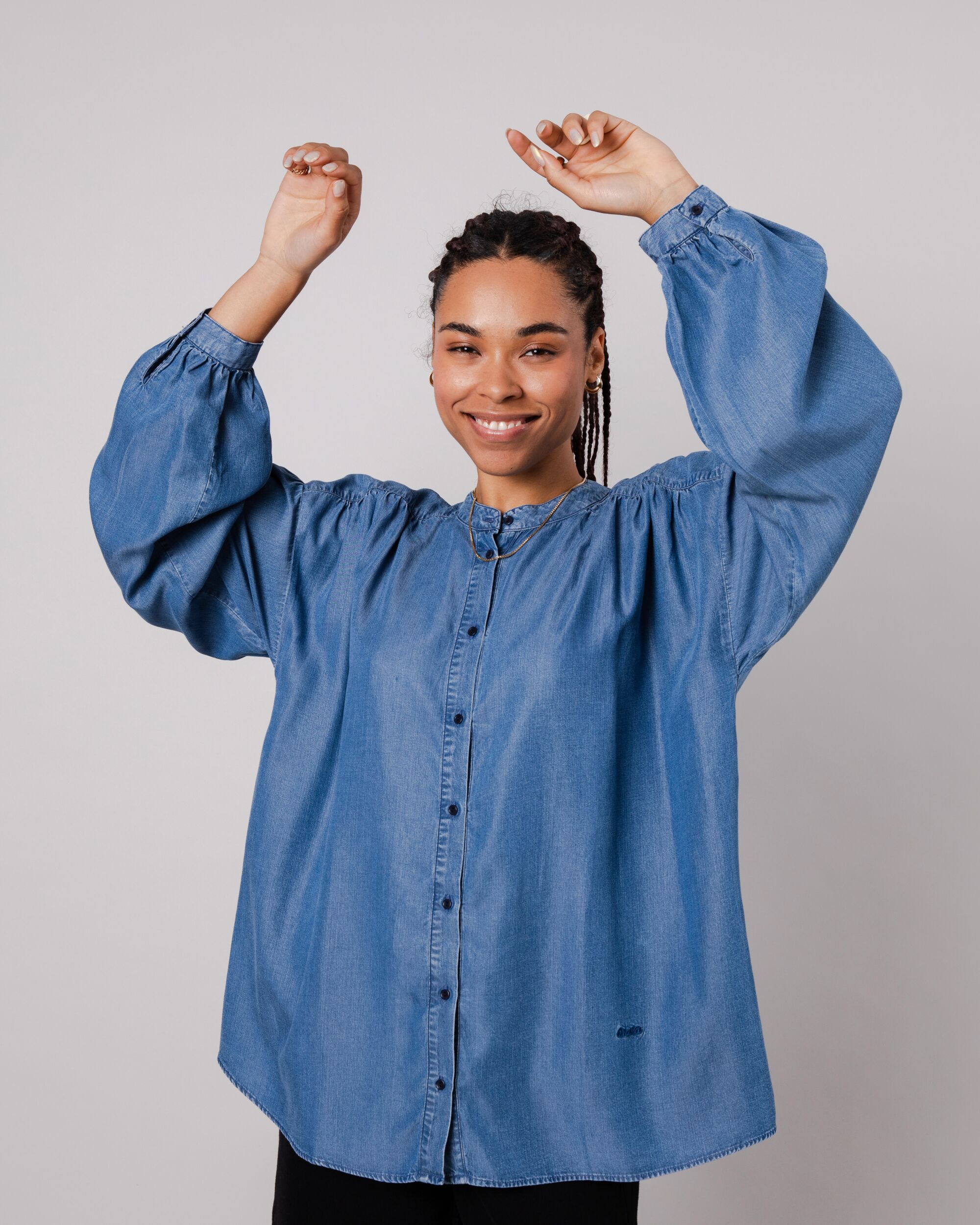 Indigo Denim Blouse - TENCEL™ Lyocell - Brava Fabrics