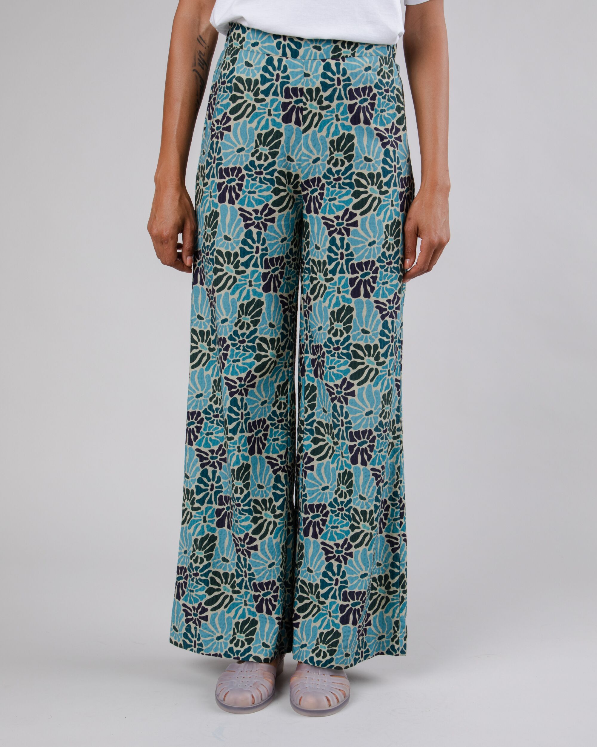 Lorena Wide Leg Pants Lemon - Organic Cotton and recycled fibers