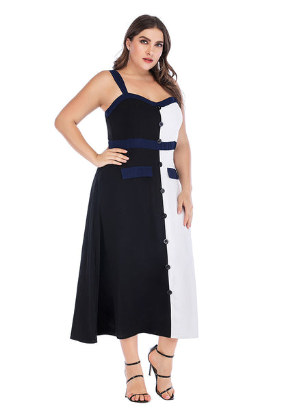Contrast Striped Loose Dress